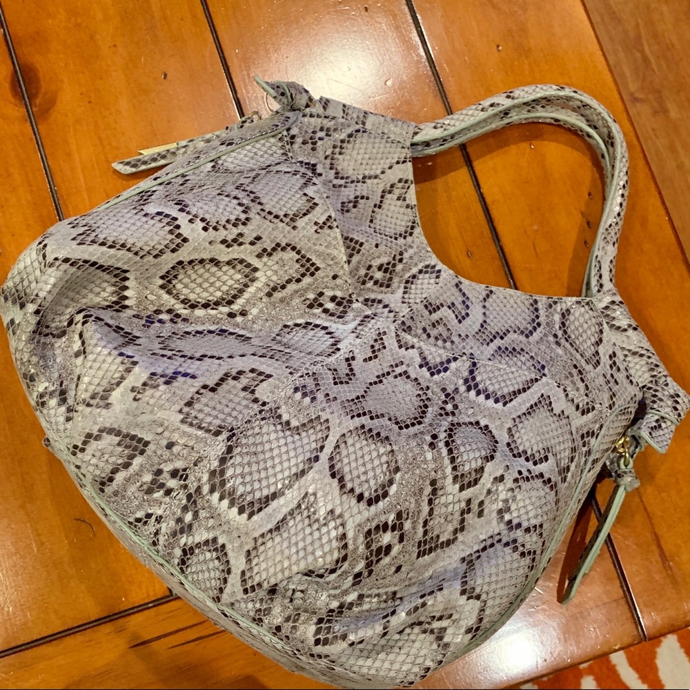 Beautiful Snakeskin Satchel with crossbody strap